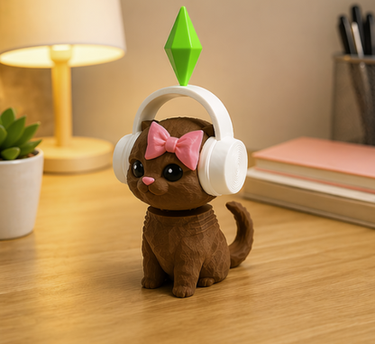 Promix™ Dancing Cat – Hipnotyzująca Ozdoba do Samochodu, Kotek w Słuchawkach który Ożywi Twoją Deskę Rozdzielczą i Poprawi Humor Każdego Dnia